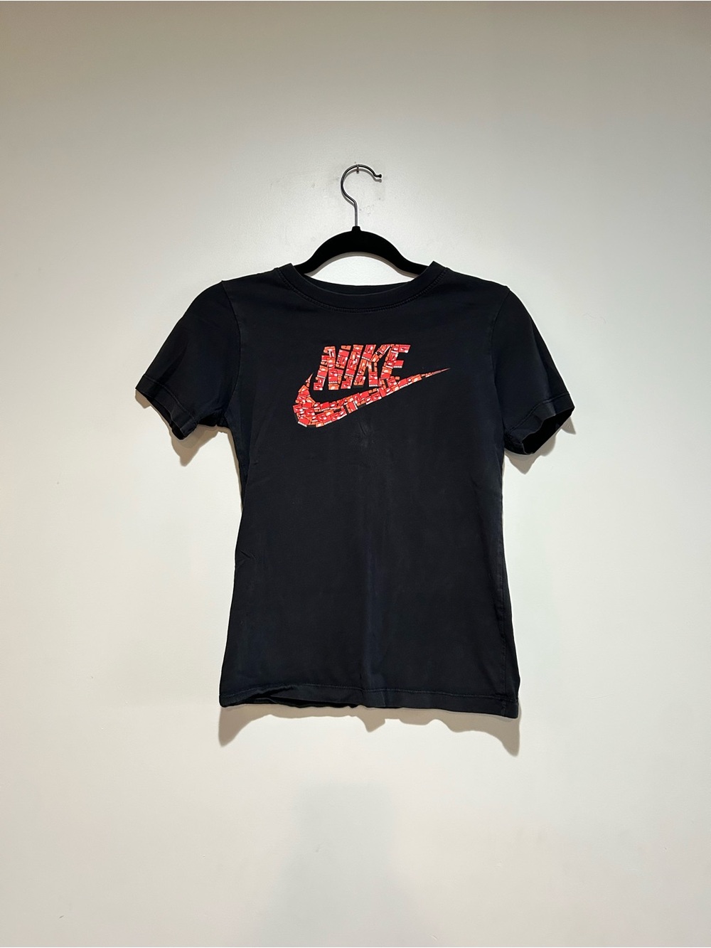 Nike Black Crewneck Tee with White Logo